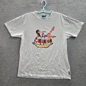 Icecream Men Shirt L White Graphic Pinup Sundae Veronica Streetwear Logo